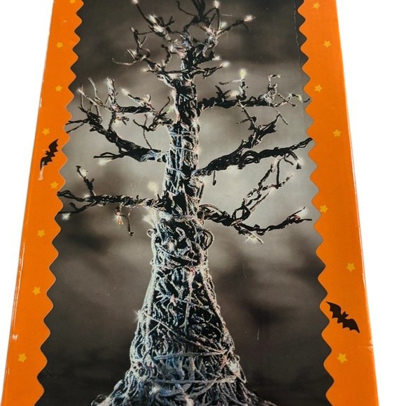 VTG Hallmark Spooky Black Light Up Fiber Optic Tree Decor 18” Halloween Creepy - Picture 3 of 8